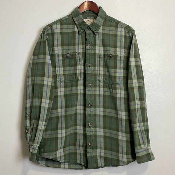 Duluth Trading Co Other - Duluth Green Plaid Flannel Button Up Shirt Men’s Size M